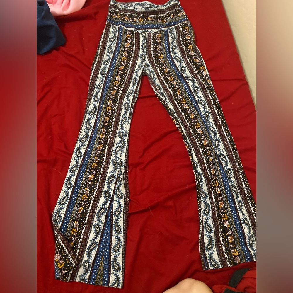 Colorful  forbidden bell bottoms leggings